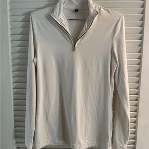 Bogner Mock Neck White Top Size 6